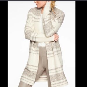 Athleta Wool Cashmere Panorama Point Sweater Wrap in Dove Marl Women’s Sz S